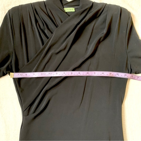 Gauge81 Black High Neck Wrap Mini Dress “Tver” Size S - Picture 10 of 12